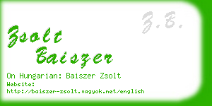 zsolt baiszer business card